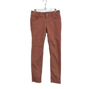 Wax Jeans Womens Butt I Love You Size 11 Mauve Stretch Zipper Button Stretch